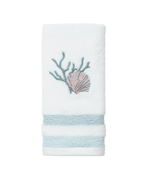 Coastal Terrazzo Embroidered Cotton Bath Towel, 27" x 50"