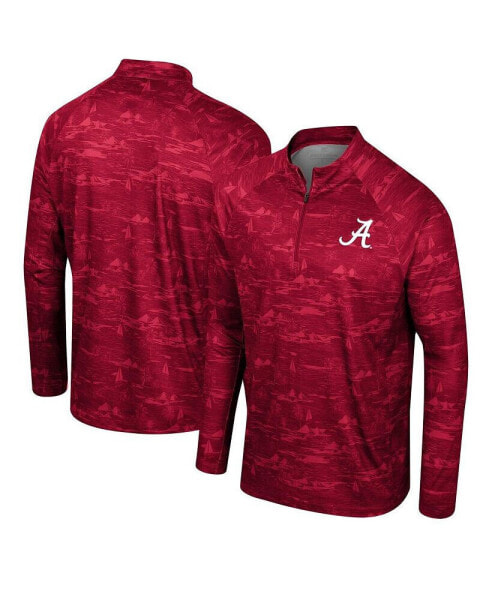 Men's Crimson Alabama Crimson Tide Carson Raglan Quarter-Zip Jacket