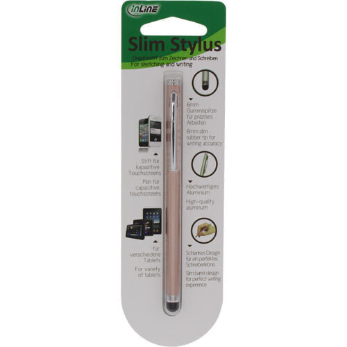 InLine Stylus - Pen for Touchscreens of Smartphone & Tablet - rose