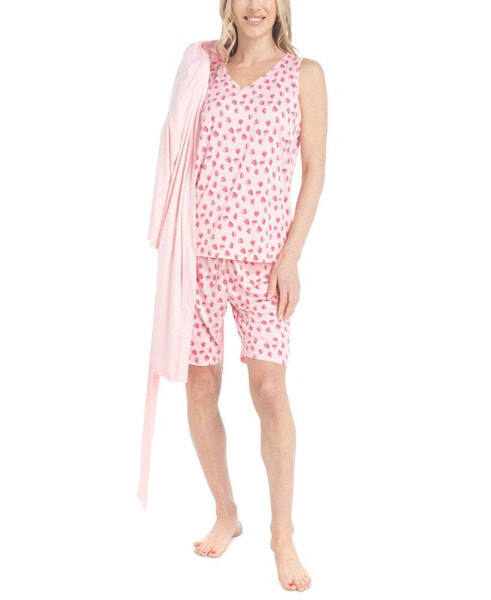 Women's 3-Pc. Bermuda Travel Sleep Set