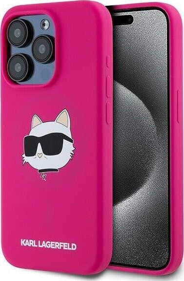 Karl Lagerfeld Karl Lagerfeld KLHMP15XSCHPPLF iPhone 15 Pro Max 6.7" różowy/fuschia hardcase Silicone Choupette Head MagSafe