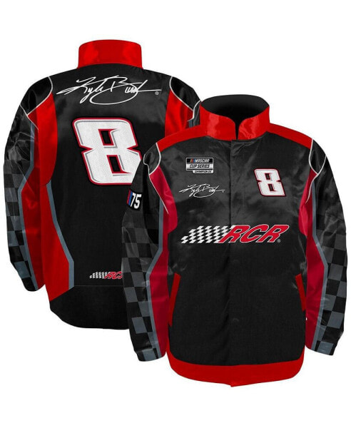 Мужская куртка Richard Childress Racing Team Collection черно-красного цвета с нейлоновым униформенным дизайном Кайла Буша