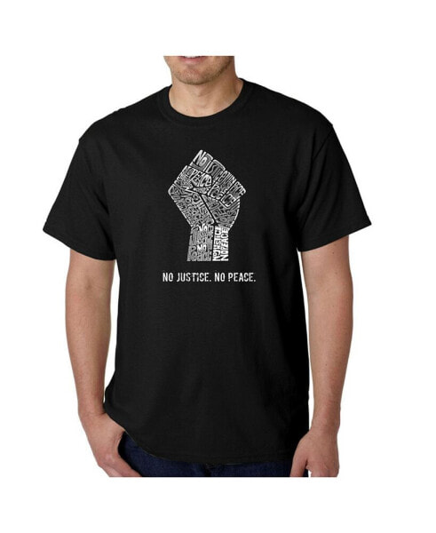 Men's No Justice, No Peace Word Art T-Shirt