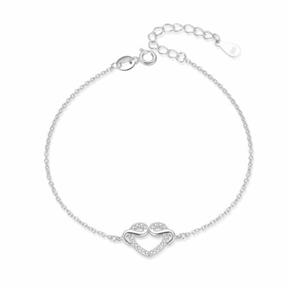 Gentle silver bracelet with heart B0000496