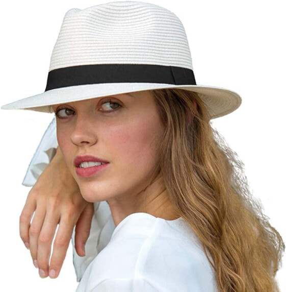 HOUSE OF ORD Pana-Mate Fedora Sun Hat Panama Style UPF 50+ UV Protection Crush-Resistant