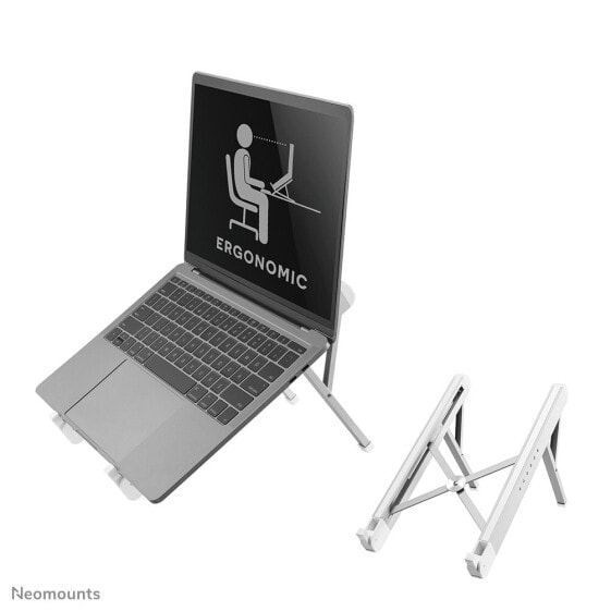 by Newstar foldable laptop stand - Notebook stand - Silver - 27.9 cm (11") - 43.2 cm (17") - 279.4 - 431.8 mm (11 - 17") - 5 kg