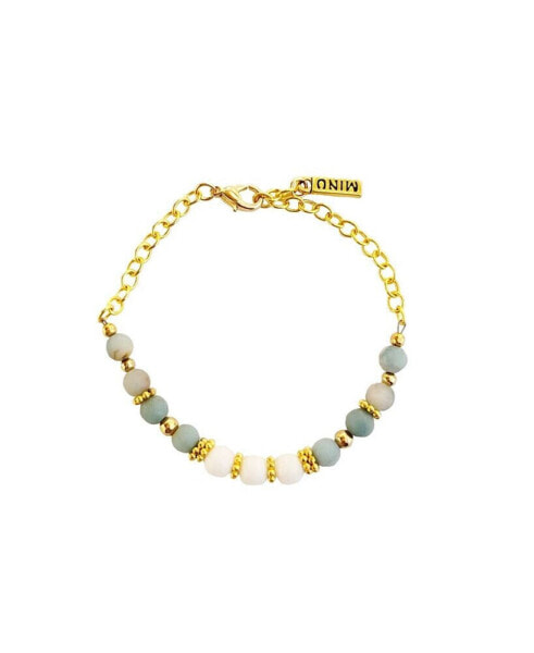 Women's Nurelle Ain Bracelet with Amazonite and White Jade Beads