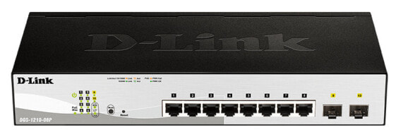 D-Link DGS-1210-08P - Managed - L2 - Gigabit Ethernet (10/100/1000) - Full duplex - Power over Ethernet (PoE) - Rack mounting