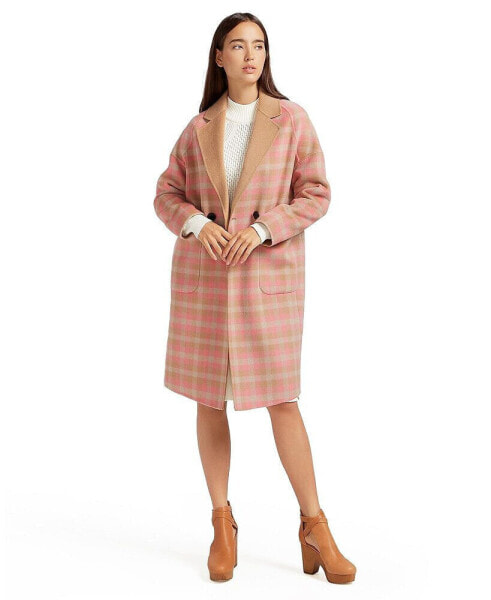 Women Publisher Double Breasted Wool Blend Coat