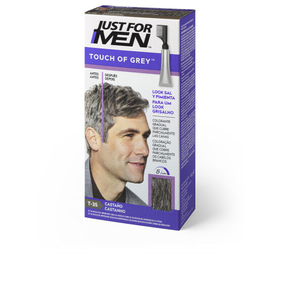 Just For Men Touch Of Grey Brown Камуфлирующее средство для седых волос, оттенок каштановый 40 г
