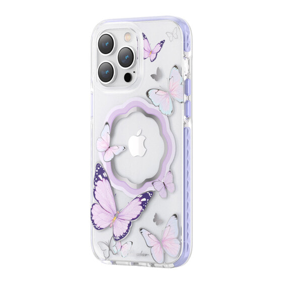 Чехол для смартфона Kingxbar Motyl Butterfly Series фиолетовый iPhone 14 Plus MagSafe