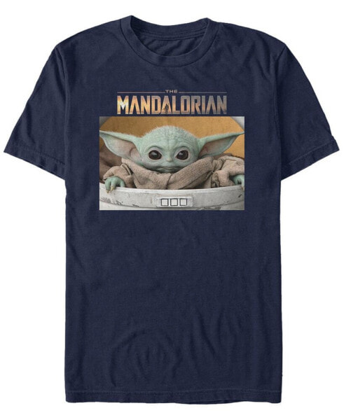 Men's Star Wars The Mandalorian The Child Big Eyes Portrait Logo Short Sleeve T-shirt