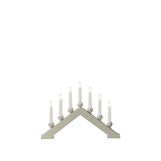 Konstsmide 7 Bulb Candlestick Beige - Light decoration figure - Beige - Wood - IP20 - White - 7 lamp(s)
