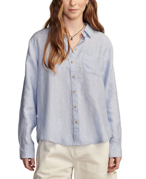 Women's Linen Prep Button-Front Shirt