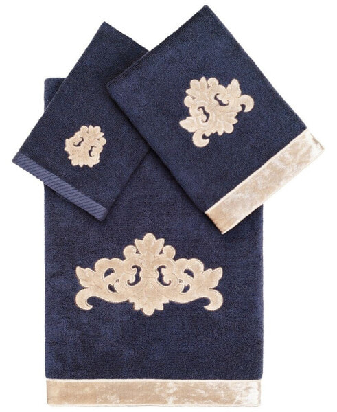 Textiles Turkish Cotton May Embellished Towel Set, 3 Piece