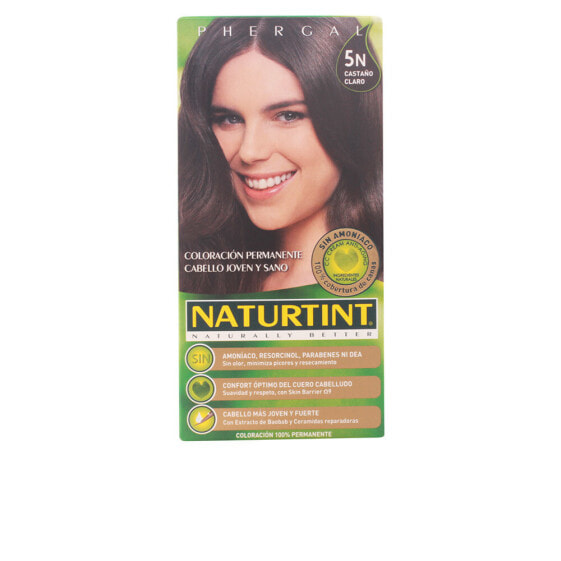 Naturtint Permanent Hair Color No. 5N Light Brown Восстанавливающая перманентная краска для волос без аммиака, оттенок светлый шатен