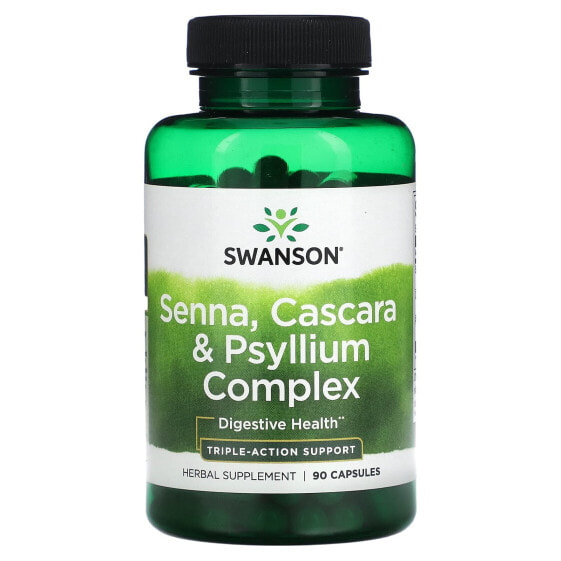 Senna, Cascara & Psyllium Complex, 90 Capsules