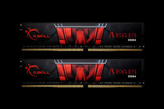 G.Skill Aegis F4-2400C17D-8GIS - 8 GB - 2 x 4 GB - DDR4 - 2400 MHz - 288-pin DIMM - Black - Red