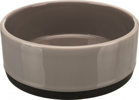 Миска для собак TRIXIE керамическая с резиновым дном, 0,75 л/диаметр 16 см, серая