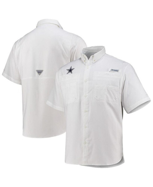 Рубашка Columbia мужская белая Dallas Cowboys Tamiami Omni-Shade