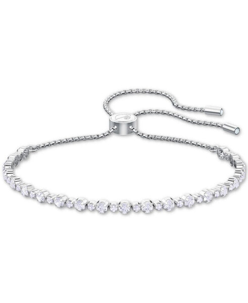 Silver-Tone Crystal Slider Bracelet