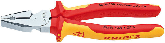 KNIPEX 02 06 200 - Lineman's pliers - 2.5 cm - Steel - Plastic - Red/Orange - 20 cm