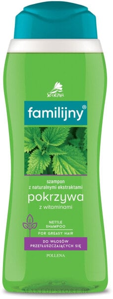 Shampoo für fettiges Haar "Brennnessel und Vitamine" - Pollena Savona Familijny Nettle & Vitamins Shampoo 500 ml