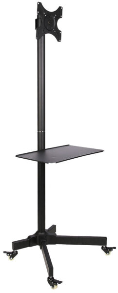 Techly Trolley Floor Stand LCD/LED/Plasma TV Stand 19"-37" - 48.3 cm (19") - 94 cm (37") - 200 x 200 mm - 0 - 12° - 360° - Black