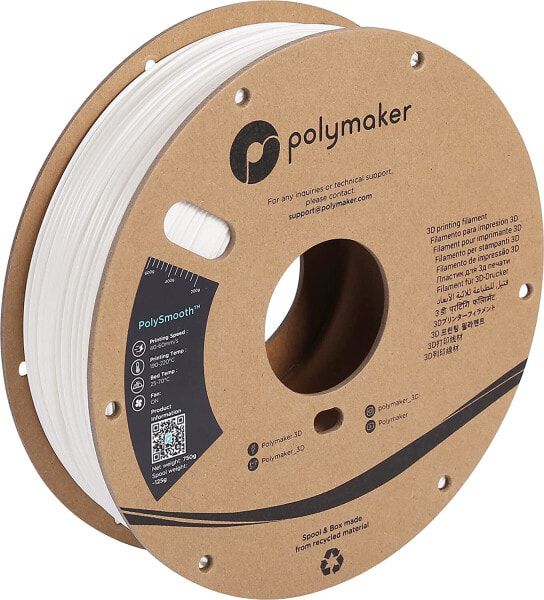 Polymaker PJ01002 PolySmooth Filament polierbar 1.75 mm 750 g Weiß 1 St.