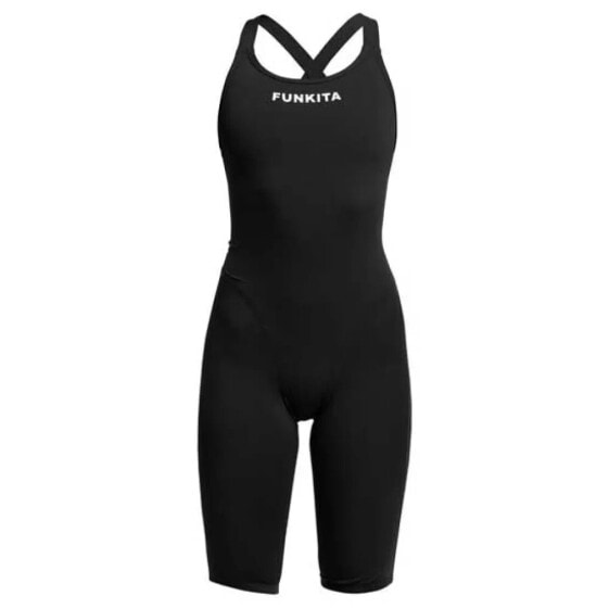 FUNKITA Fast Legs Still Black Open Back Competition Swimsuit