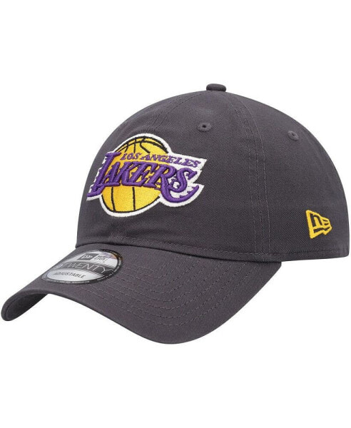 Men's Charcoal Los Angeles Lakers Team 2.0 9TWENTY Adjustable Hat