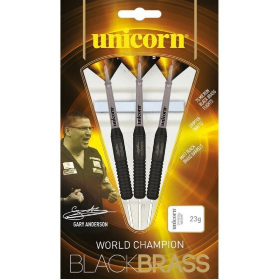 Darts steel tip Unicorn Black Brass - Gary Anderson 22g: 27664 | 24g: 27665 | 26g: 27666