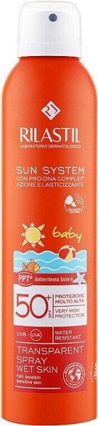 Transparentes Sonnenschutzspray für Kinder SPF 50