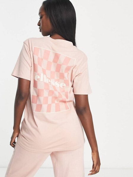 ellesse Taya back print t-shirt in pink