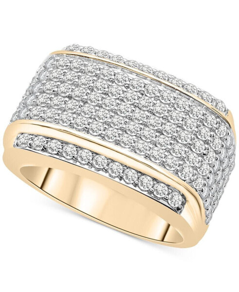 Men's Diamond Multirow Cluster Ring (2 ct. t.w.) in 10k Gold