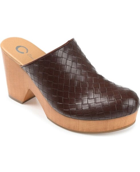 Women's Kelsy Woven Heeled Platform Clogs