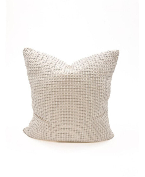 Подушка с обивкой из хлопка Anaya Home ivory & Taupe 26X26 Cotton Waffle