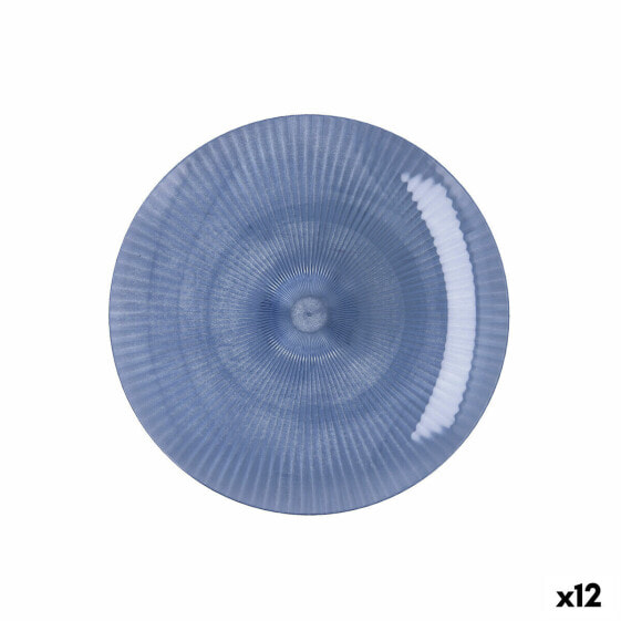 Плоская тарелка Quid Sunset Синий Пластик 19 см (12 штук)