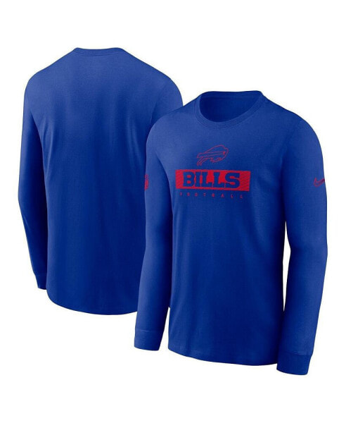 Men's Royal Buffalo Bills Sideline Performance Long Sleeve T-Shirt