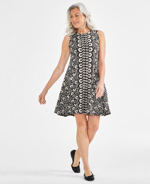Women's Printed Sleeveless Knit Flip Flop Dress, Created for Macy's
