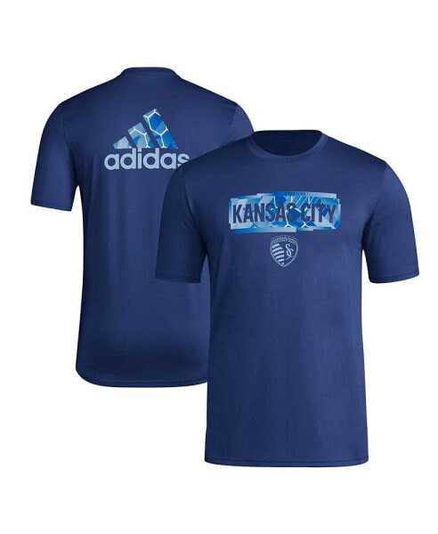 Men's Navy Sporting Kansas City Local Pop AEROREADY T-shirt