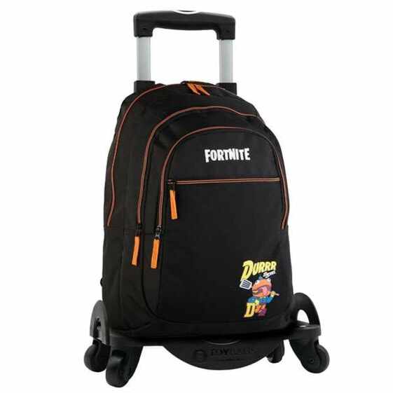 Школьный рюкзак с колесиками Fortnite Durrr Чёрный 44 x 30 x 20 cm
