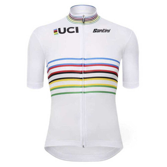 Велоспорт Santini UCI Официальный Мастер Чемпион Мира 2023 Короткий рукав Jersey
