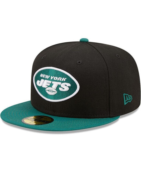 Men's Black, Green New York Jets Two-Tone Flipside 59FIFTY Fitted Hat