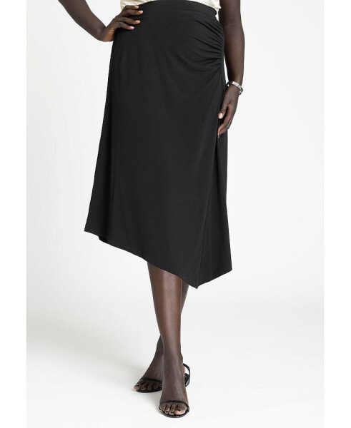 Plus Size Oblong Hem Skirt