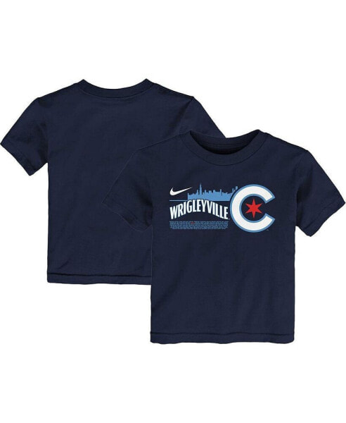 Toddler Boys and Girls Navy Chicago Cubs City Connect Graphic T-shirt