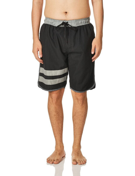 Kanu Surf 297397 Men's Flex Swim Trunks Carter Black, Small