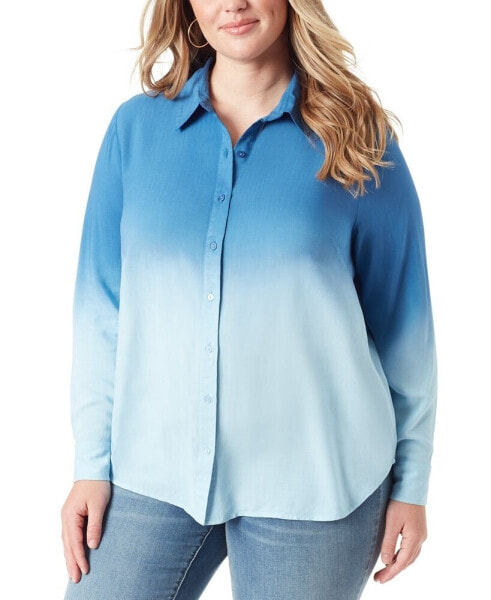 Trendy Plus Size Carleen Ombré Shirt