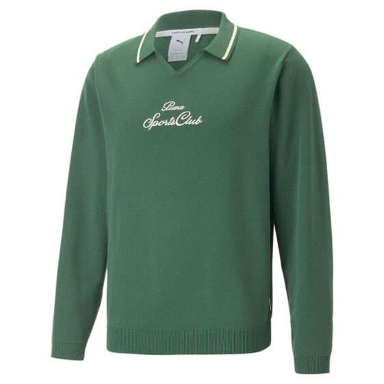 Puma Mmq Fast Green Drill Long Sleeve Polo Shirt Mens Size XXL Casual 53799537