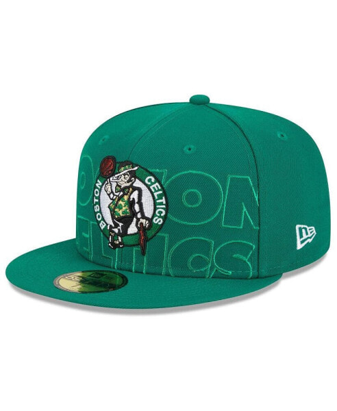 Головной убор New Era мужской Зеленый хаки с логотипом Boston Celtics 59FIFTY 2023 NBA Draft